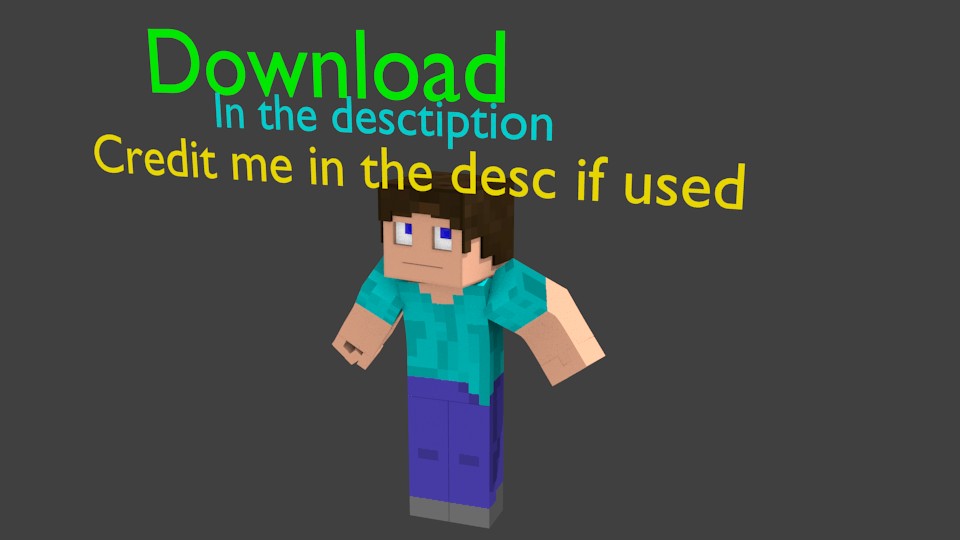 Minecraft old private steve rig For download! preview image 1